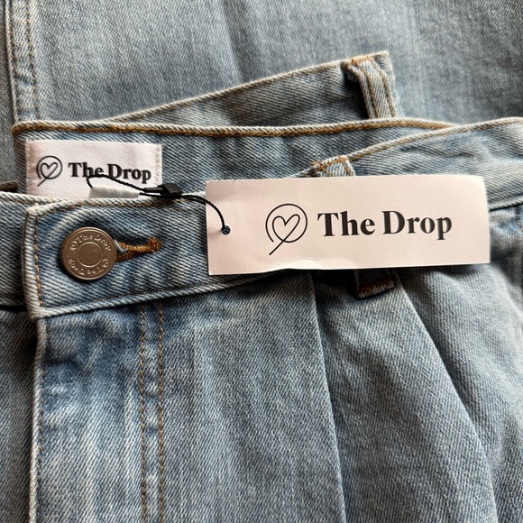 NWT The Drop Women's 27/M Relaxed Fit Light Denim Ice Blue High Rise Mom Jean - Picture 4 of 5